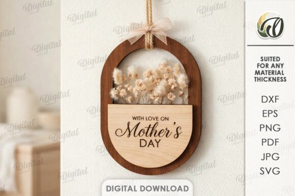 Download Mother's Day Floral Decor Laser Cut - Deco Collection