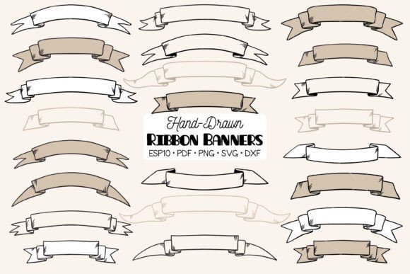 Download Ribbon Banner, Decorative Vintage Scroll - Deco Collection