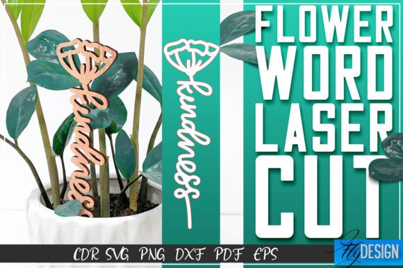 Download Flower Word Laser Cut SVG | Flower Decor - Deco Collection
