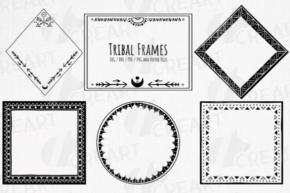 Download Tribal Boho Black Frames Pack Decoration - Deco Collection