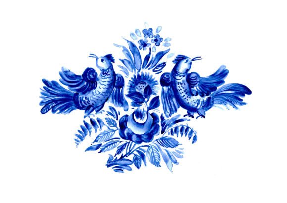 Download Floral Decor with Birds - Deco Collection