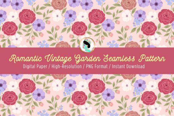 Download Pastel Romantic Flowers Seamless Pattern - Romantic Collection