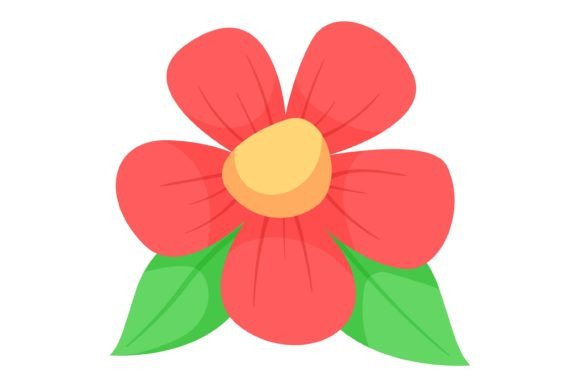 Download Red Flower Decor Sticker Design - Deco Collection