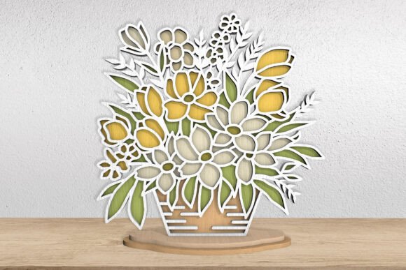 Download Standing Floral Decor Laser Cut File - Deco Collection