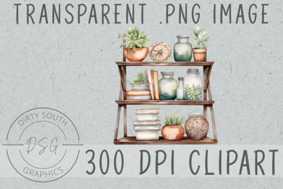 Download Watercolor Boho Decor Shelf - Deco Collection