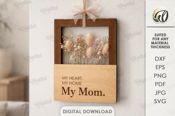 Download Mother's Day Floral Decor Laser Cut - Deco Collection