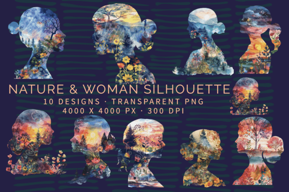 Download Floral Female Silhouette Clipart Trippy - Trippy Collection