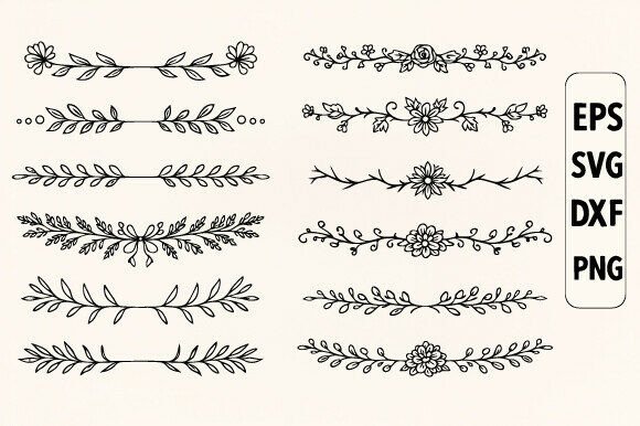 Download Decorative Floral Elements SVG Bundle - Deco Collection