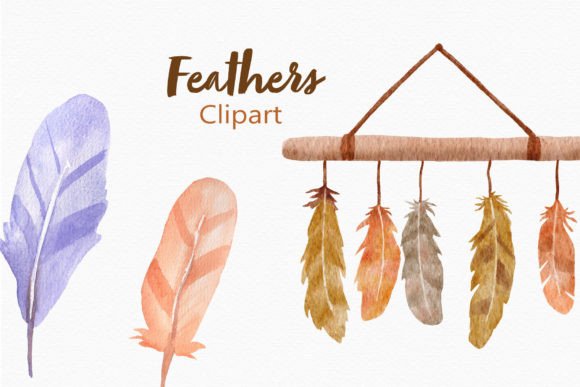 Download Feathers Watercolor Clipart Boho Decor - Deco Collection