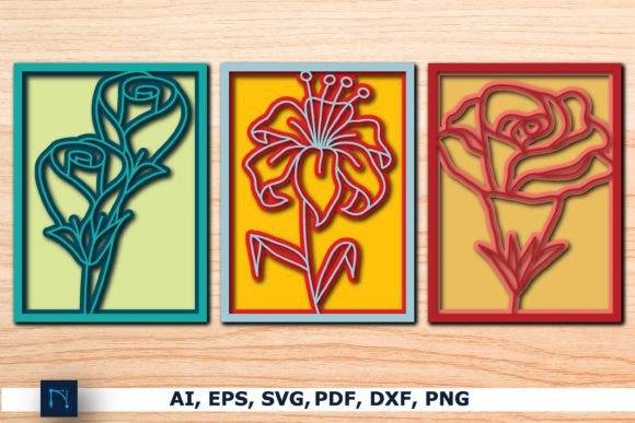 Download Layer 3D Flower Decor SVG Bundle - Deco Collection