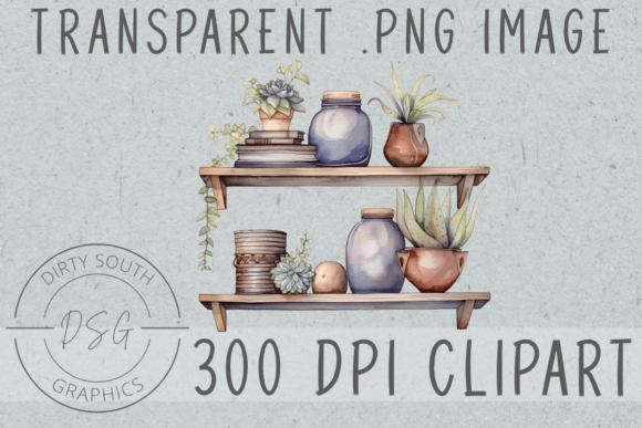 Download Watercolor Boho Decor Shelf - Deco Collection