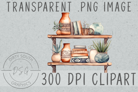 Download Watercolor Boho Decor Shelf - Deco Collection