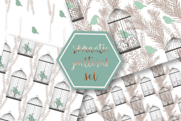 Download Romantic Patterns Set Png. Jpeg. Eps - Romantic Collection
