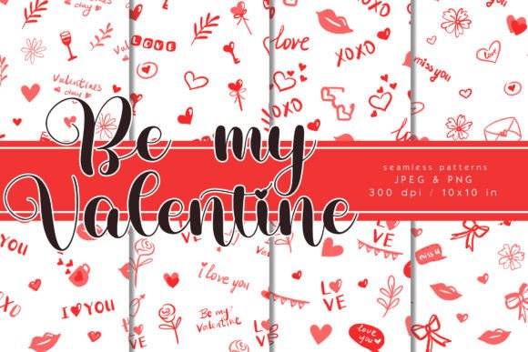 Download "Be My Valentine" Romantic Patterns Set - Romantic Collection