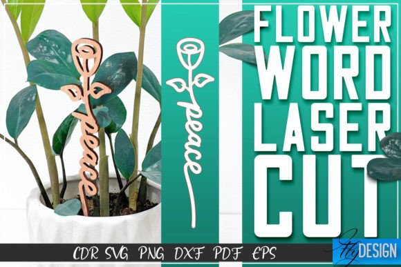 Download Flower Word Laser Cut SVG | Flower Decor - Deco Collection