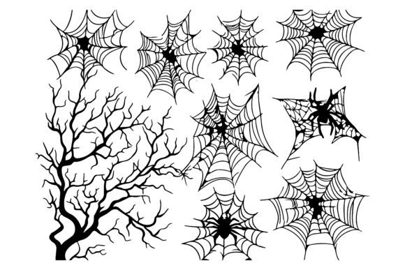 Download Spider Web Vector, Cobweb Decoration, Ha - Deco Collection